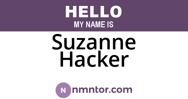 Suzanne Hacker
