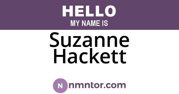 Suzanne Hackett