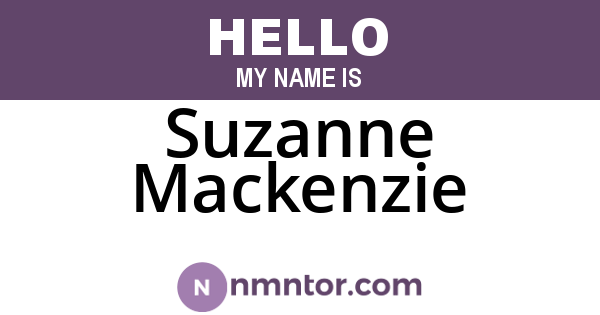 Suzanne Mackenzie