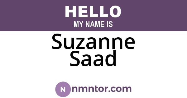 Suzanne Saad
