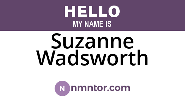 Suzanne Wadsworth