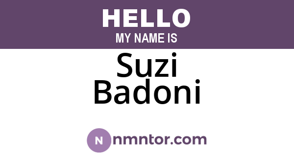 Suzi Badoni