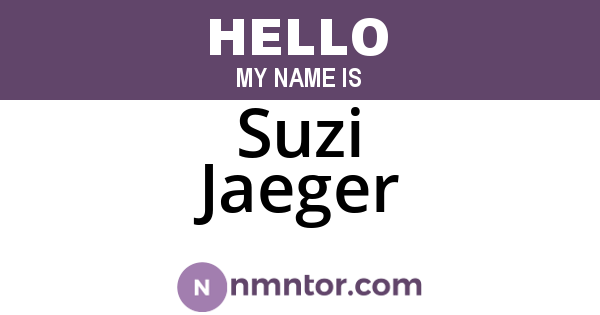 Suzi Jaeger