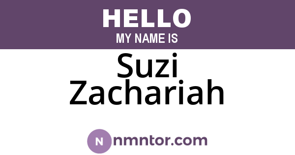 Suzi Zachariah