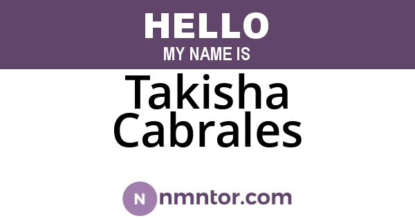 Takisha Cabrales