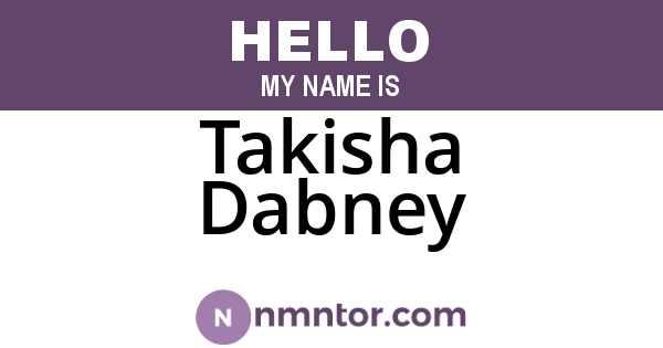 Takisha Dabney
