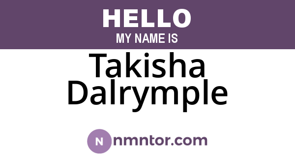 Takisha Dalrymple