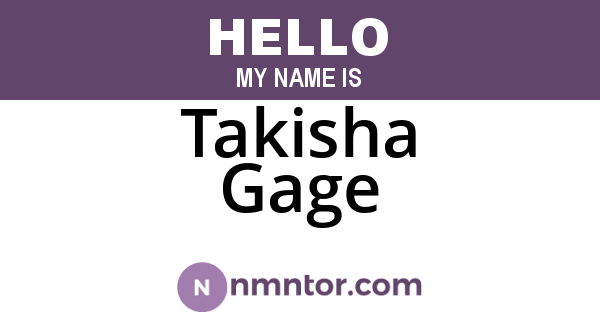Takisha Gage