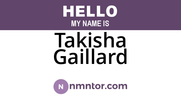 Takisha Gaillard