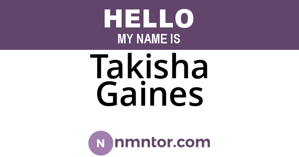 Takisha Gaines
