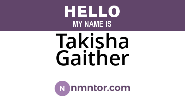 Takisha Gaither