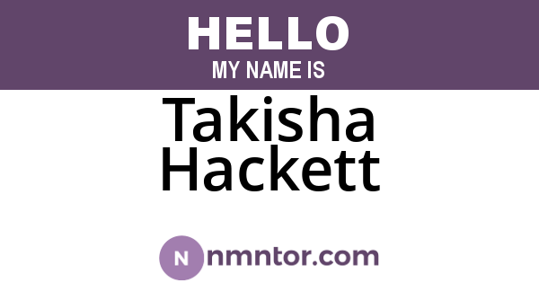 Takisha Hackett