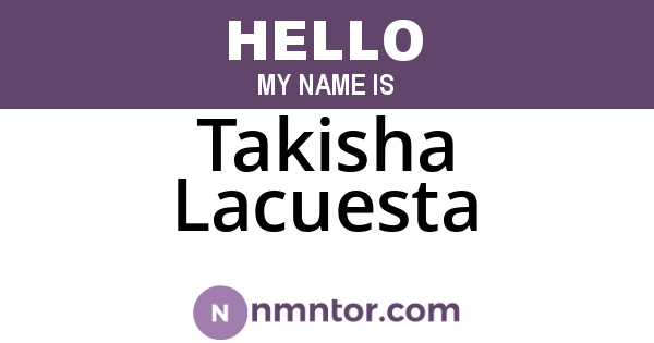Takisha Lacuesta