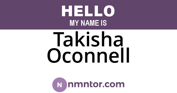 Takisha Oconnell