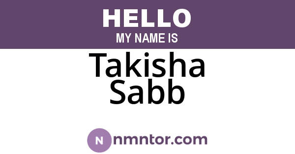 Takisha Sabb