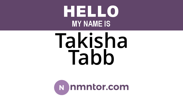 Takisha Tabb
