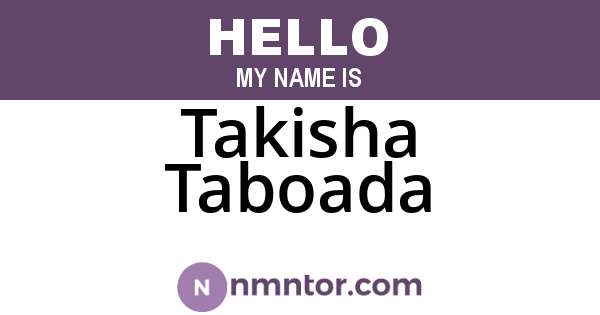 Takisha Taboada