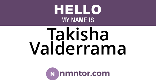 Takisha Valderrama