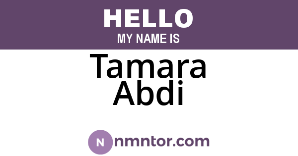 Tamara Abdi