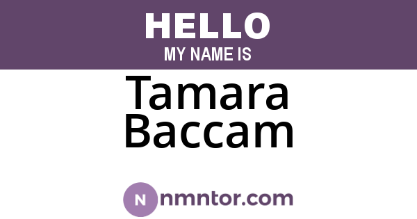 Tamara Baccam
