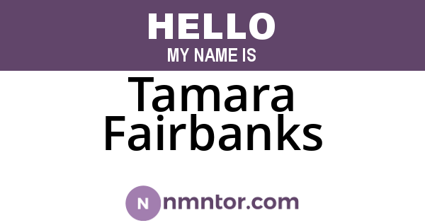 Tamara Fairbanks