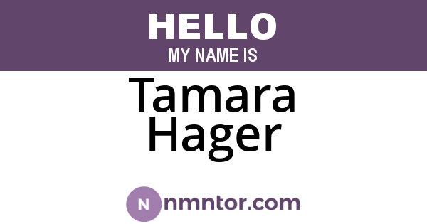 Tamara Hager
