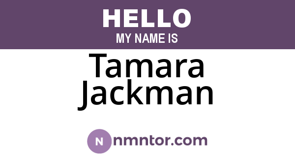 Tamara Jackman
