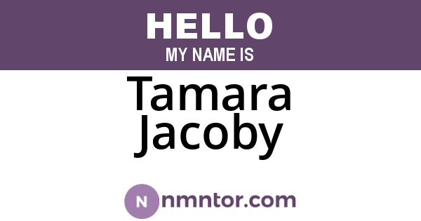 Tamara Jacoby