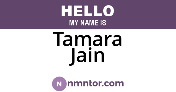 Tamara Jain
