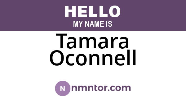 Tamara Oconnell