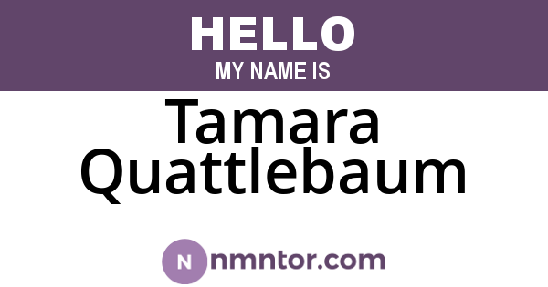 Tamara Quattlebaum