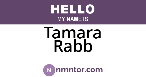Tamara Rabb