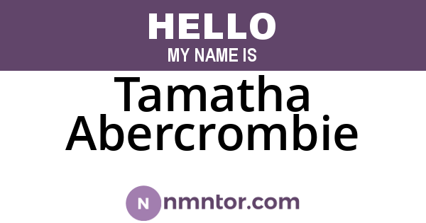 Tamatha Abercrombie