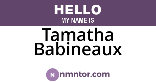 Tamatha Babineaux