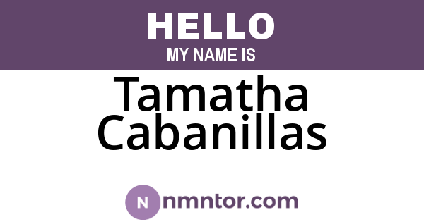 Tamatha Cabanillas
