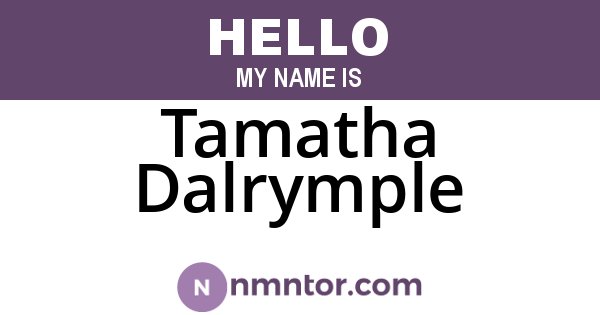 Tamatha Dalrymple