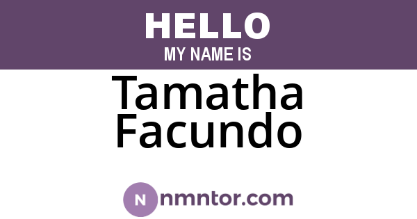 Tamatha Facundo
