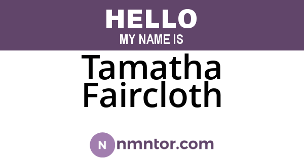Tamatha Faircloth