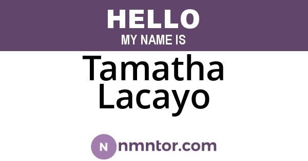 Tamatha Lacayo