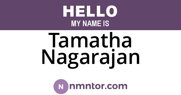 Tamatha Nagarajan