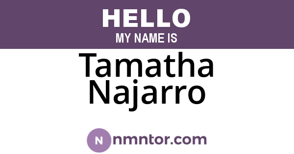 Tamatha Najarro