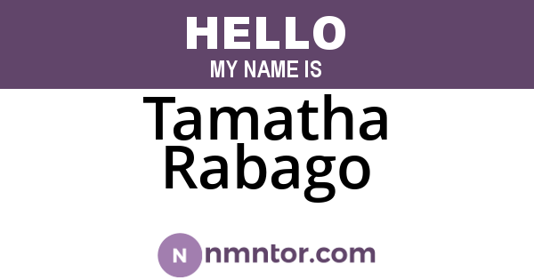 Tamatha Rabago