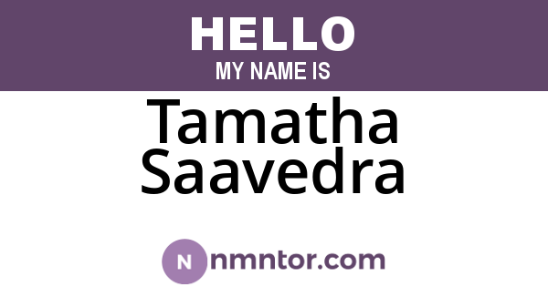 Tamatha Saavedra