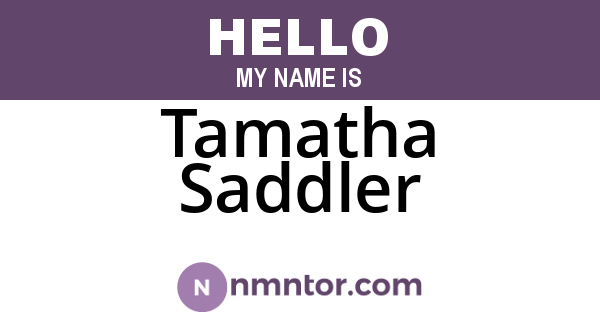 Tamatha Saddler