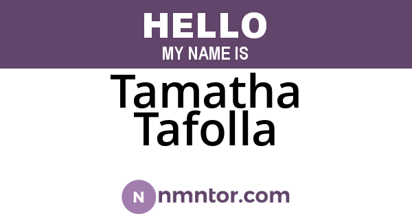 Tamatha Tafolla