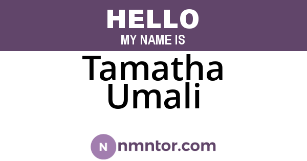 Tamatha Umali