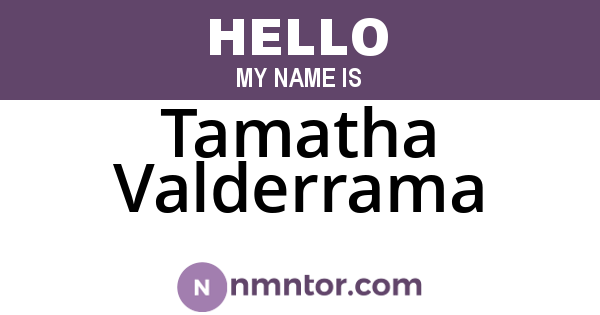 Tamatha Valderrama