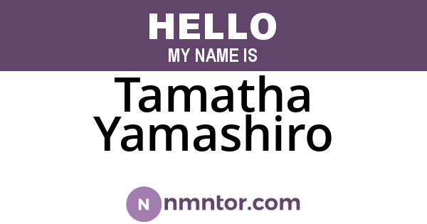 Tamatha Yamashiro
