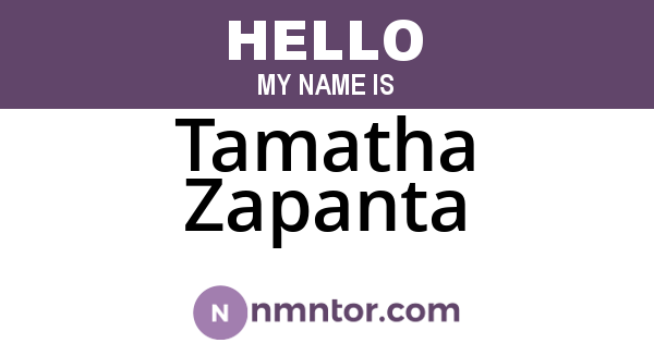Tamatha Zapanta