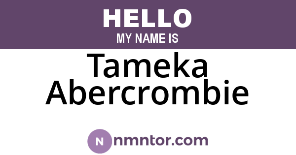Tameka Abercrombie